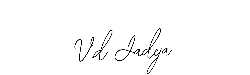 V.d Jadeja stylish signature style. Best Handwritten Sign (Bearetta-2O07w) for my name. Handwritten Signature Collection Ideas for my name V.d Jadeja. V.d Jadeja signature style 12 images and pictures png