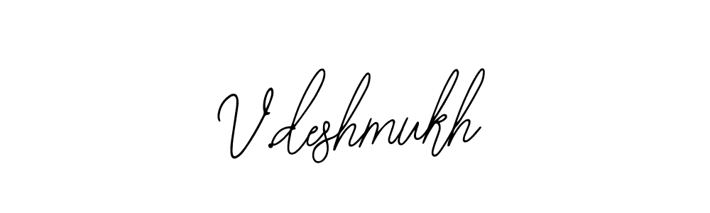 Make a beautiful signature design for name V.deshmukh. With this signature (Bearetta-2O07w) style, you can create a handwritten signature for free. V.deshmukh signature style 12 images and pictures png