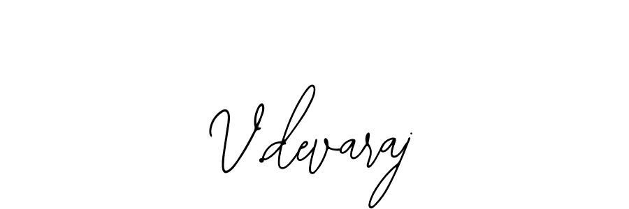 How to make V.devaraj name signature. Use Bearetta-2O07w style for creating short signs online. This is the latest handwritten sign. V.devaraj signature style 12 images and pictures png