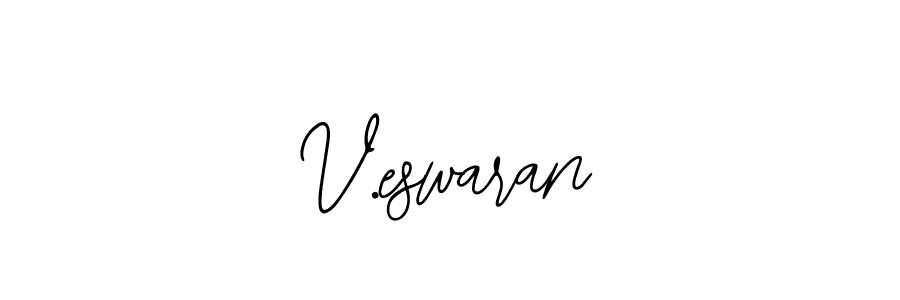 The best way (Bearetta-2O07w) to make a short signature is to pick only two or three words in your name. The name V.eswaran include a total of six letters. For converting this name. V.eswaran signature style 12 images and pictures png