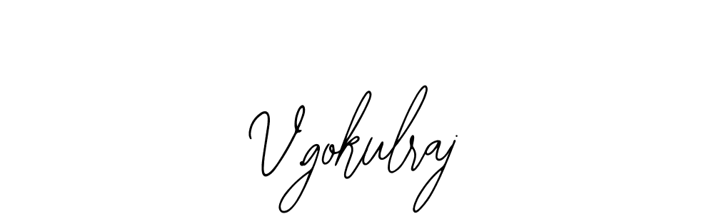 How to make V.gokulraj signature? Bearetta-2O07w is a professional autograph style. Create handwritten signature for V.gokulraj name. V.gokulraj signature style 12 images and pictures png