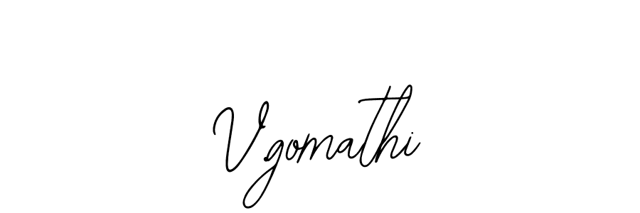 The best way (Bearetta-2O07w) to make a short signature is to pick only two or three words in your name. The name V.gomathi include a total of six letters. For converting this name. V.gomathi signature style 12 images and pictures png