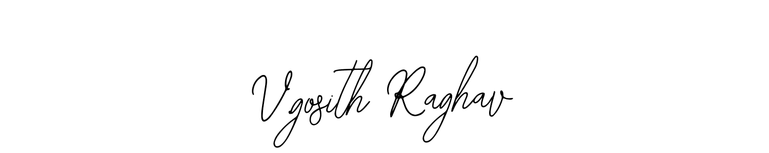 Use a signature maker to create a handwritten signature online. With this signature software, you can design (Bearetta-2O07w) your own signature for name V.gosith Raghav. V.gosith Raghav signature style 12 images and pictures png