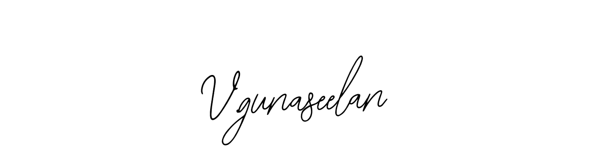 Design your own signature with our free online signature maker. With this signature software, you can create a handwritten (Bearetta-2O07w) signature for name V.gunaseelan. V.gunaseelan signature style 12 images and pictures png