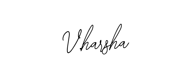 The best way (Bearetta-2O07w) to make a short signature is to pick only two or three words in your name. The name V.harsha include a total of six letters. For converting this name. V.harsha signature style 12 images and pictures png