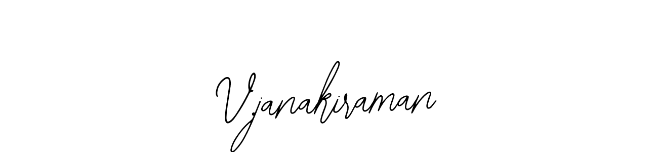 How to make V.janakiraman name signature. Use Bearetta-2O07w style for creating short signs online. This is the latest handwritten sign. V.janakiraman signature style 12 images and pictures png
