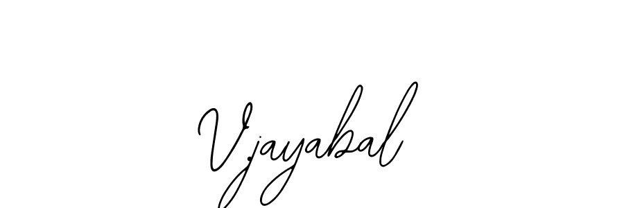 Use a signature maker to create a handwritten signature online. With this signature software, you can design (Bearetta-2O07w) your own signature for name V.jayabal. V.jayabal signature style 12 images and pictures png