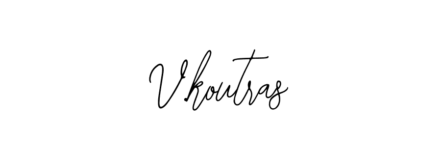 The best way (Bearetta-2O07w) to make a short signature is to pick only two or three words in your name. The name V.koutras include a total of six letters. For converting this name. V.koutras signature style 12 images and pictures png