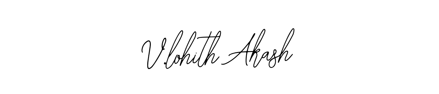 Similarly Bearetta-2O07w is the best handwritten signature design. Signature creator online .You can use it as an online autograph creator for name V.lohith Akash. V.lohith Akash signature style 12 images and pictures png
