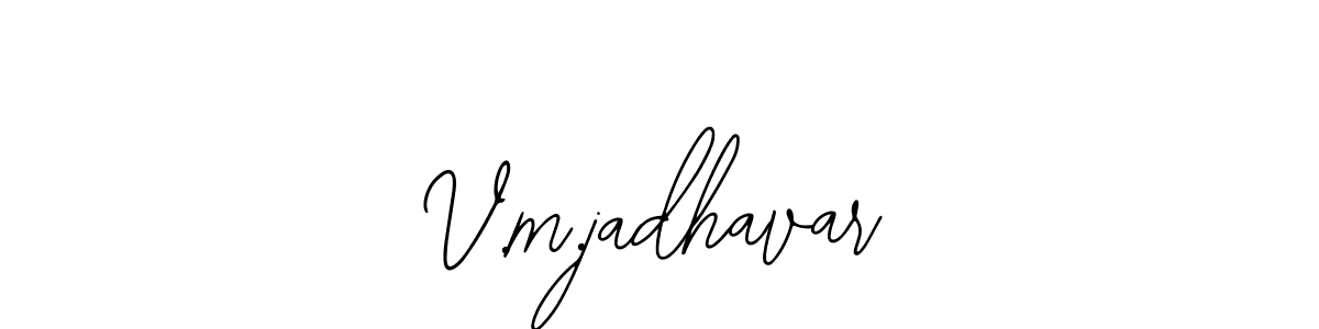 Make a beautiful signature design for name V.m.jadhavar. With this signature (Bearetta-2O07w) style, you can create a handwritten signature for free. V.m.jadhavar signature style 12 images and pictures png