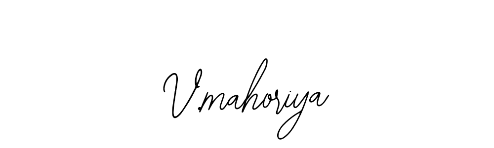Make a beautiful signature design for name V.mahoriya. With this signature (Bearetta-2O07w) style, you can create a handwritten signature for free. V.mahoriya signature style 12 images and pictures png