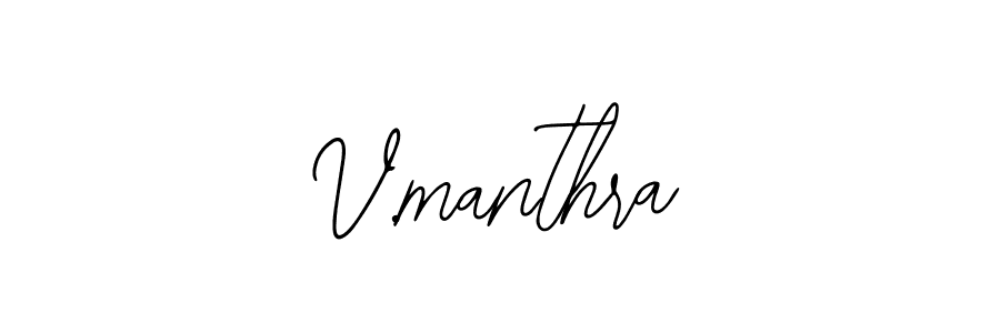 Use a signature maker to create a handwritten signature online. With this signature software, you can design (Bearetta-2O07w) your own signature for name V.manthra. V.manthra signature style 12 images and pictures png