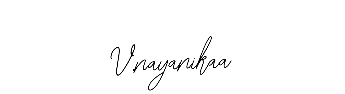 The best way (Bearetta-2O07w) to make a short signature is to pick only two or three words in your name. The name V.nayanikaa include a total of six letters. For converting this name. V.nayanikaa signature style 12 images and pictures png