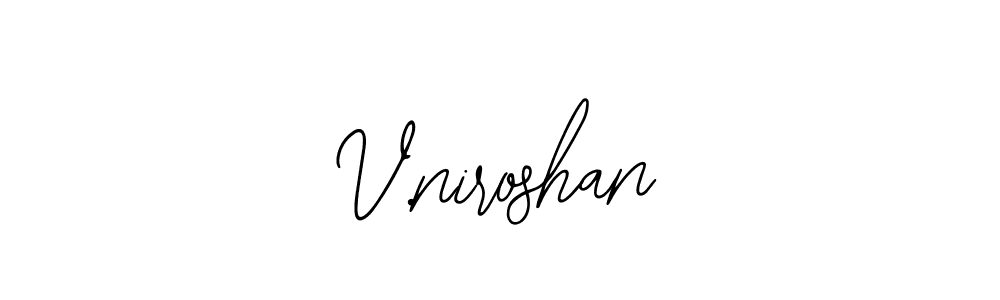 How to Draw V.niroshan signature style? Bearetta-2O07w is a latest design signature styles for name V.niroshan. V.niroshan signature style 12 images and pictures png