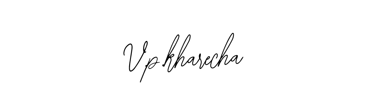 Design your own signature with our free online signature maker. With this signature software, you can create a handwritten (Bearetta-2O07w) signature for name V.p.kharecha. V.p.kharecha signature style 12 images and pictures png