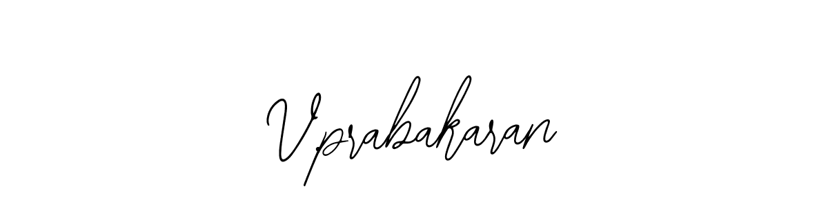 Design your own signature with our free online signature maker. With this signature software, you can create a handwritten (Bearetta-2O07w) signature for name V.prabakaran. V.prabakaran signature style 12 images and pictures png