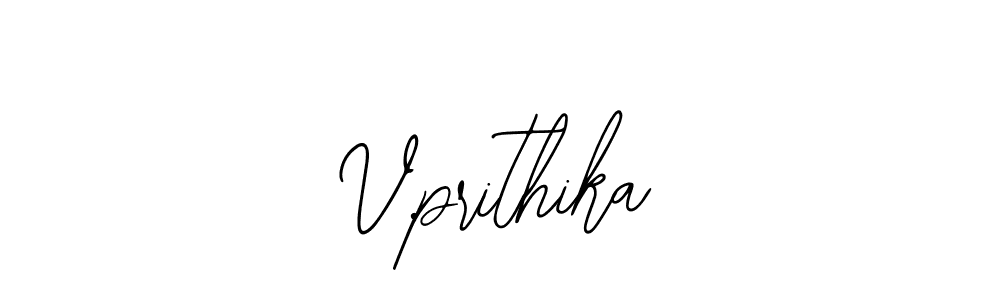 The best way (Bearetta-2O07w) to make a short signature is to pick only two or three words in your name. The name V.prithika include a total of six letters. For converting this name. V.prithika signature style 12 images and pictures png