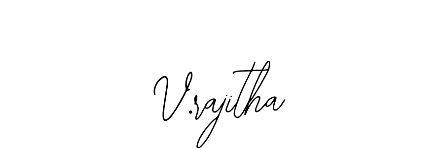 Bearetta-2O07w is a professional signature style that is perfect for those who want to add a touch of class to their signature. It is also a great choice for those who want to make their signature more unique. Get V.rajitha name to fancy signature for free. V.rajitha signature style 12 images and pictures png