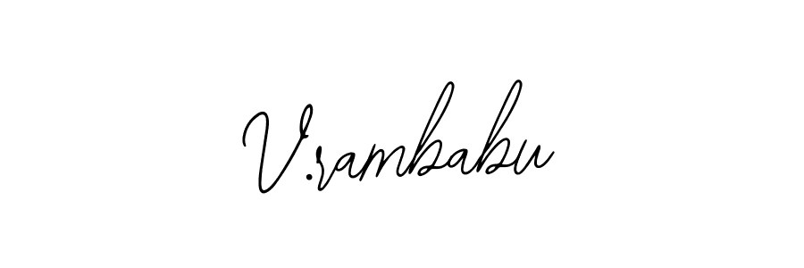 How to Draw V.rambabu signature style? Bearetta-2O07w is a latest design signature styles for name V.rambabu. V.rambabu signature style 12 images and pictures png