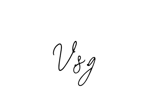 How to make V.s.g name signature. Use Bearetta-2O07w style for creating short signs online. This is the latest handwritten sign. V.s.g signature style 12 images and pictures png