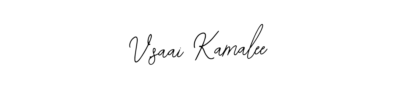 if you are searching for the best signature style for your name V.saai Kamalee. so please give up your signature search. here we have designed multiple signature styles  using Bearetta-2O07w. V.saai Kamalee signature style 12 images and pictures png