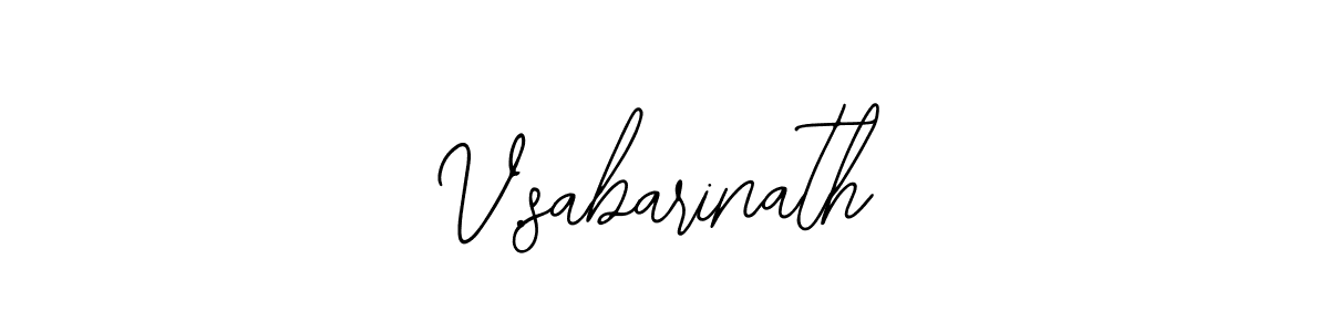 How to make V.sabarinath name signature. Use Bearetta-2O07w style for creating short signs online. This is the latest handwritten sign. V.sabarinath signature style 12 images and pictures png