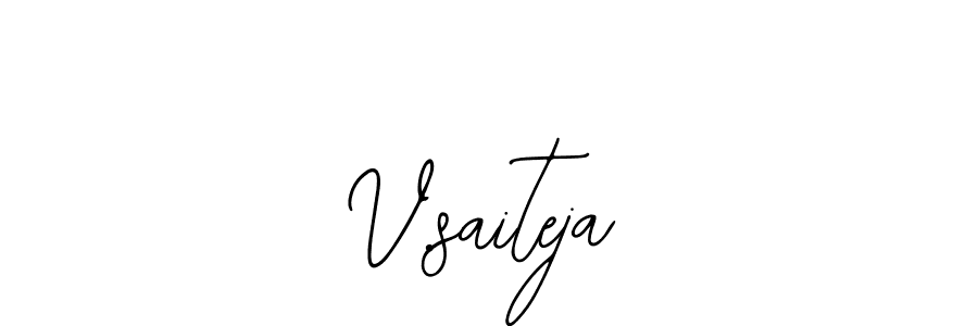 How to make V.saiteja name signature. Use Bearetta-2O07w style for creating short signs online. This is the latest handwritten sign. V.saiteja signature style 12 images and pictures png