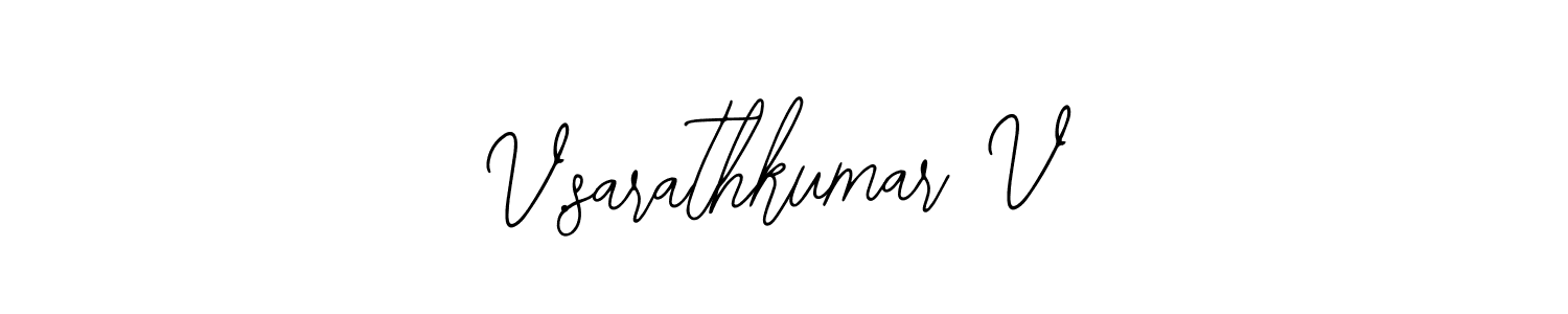 The best way (Bearetta-2O07w) to make a short signature is to pick only two or three words in your name. The name V.sarathkumar V include a total of six letters. For converting this name. V.sarathkumar V signature style 12 images and pictures png