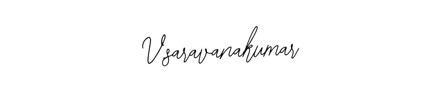 Also we have V.saravanakumar name is the best signature style. Create professional handwritten signature collection using Bearetta-2O07w autograph style. V.saravanakumar signature style 12 images and pictures png