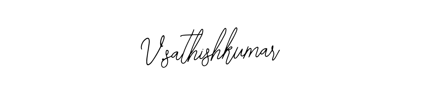 if you are searching for the best signature style for your name V.sathishkumar. so please give up your signature search. here we have designed multiple signature styles  using Bearetta-2O07w. V.sathishkumar signature style 12 images and pictures png