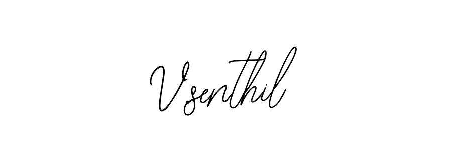 Make a beautiful signature design for name V.senthil. With this signature (Bearetta-2O07w) style, you can create a handwritten signature for free. V.senthil signature style 12 images and pictures png