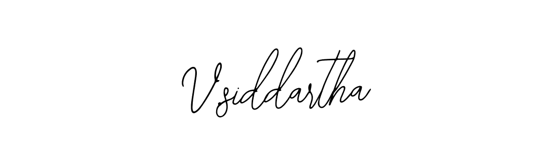 How to make V.siddartha name signature. Use Bearetta-2O07w style for creating short signs online. This is the latest handwritten sign. V.siddartha signature style 12 images and pictures png