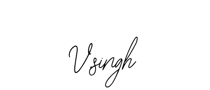 How to make V.singh signature? Bearetta-2O07w is a professional autograph style. Create handwritten signature for V.singh name. V.singh signature style 12 images and pictures png