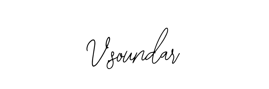 Create a beautiful signature design for name V.soundar. With this signature (Bearetta-2O07w) fonts, you can make a handwritten signature for free. V.soundar signature style 12 images and pictures png