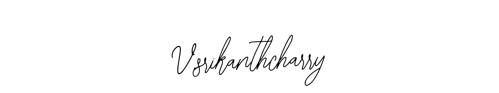 Bearetta-2O07w is a professional signature style that is perfect for those who want to add a touch of class to their signature. It is also a great choice for those who want to make their signature more unique. Get V.srikanthcharry name to fancy signature for free. V.srikanthcharry signature style 12 images and pictures png