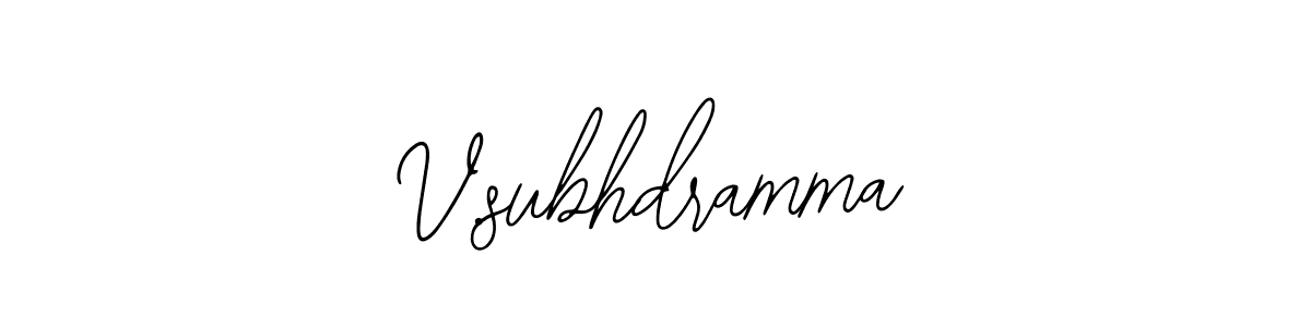 Design your own signature with our free online signature maker. With this signature software, you can create a handwritten (Bearetta-2O07w) signature for name V.subhdramma. V.subhdramma signature style 12 images and pictures png