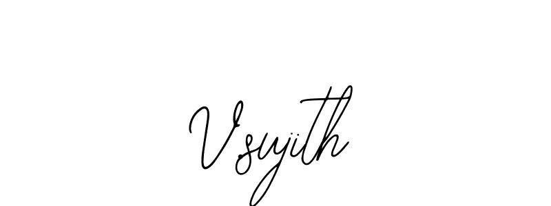 Use a signature maker to create a handwritten signature online. With this signature software, you can design (Bearetta-2O07w) your own signature for name V.sujith. V.sujith signature style 12 images and pictures png