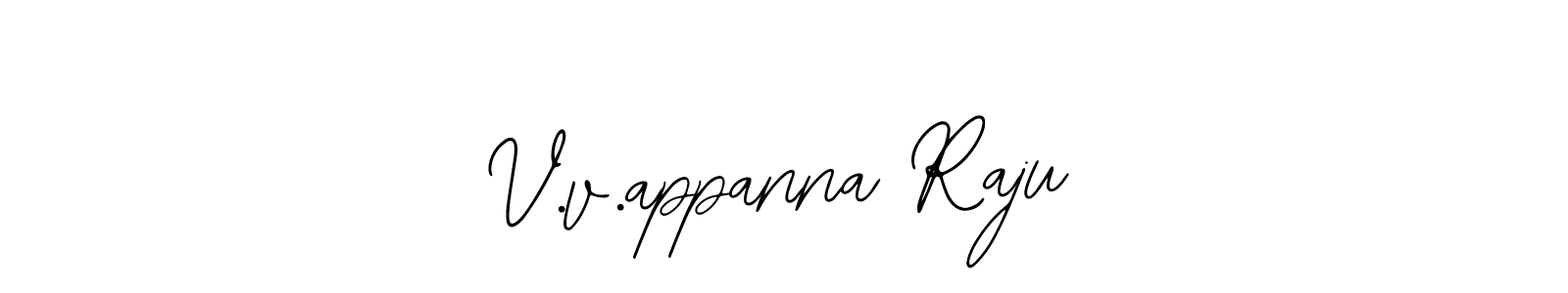 Design your own signature with our free online signature maker. With this signature software, you can create a handwritten (Bearetta-2O07w) signature for name V.v.appanna Raju. V.v.appanna Raju signature style 12 images and pictures png