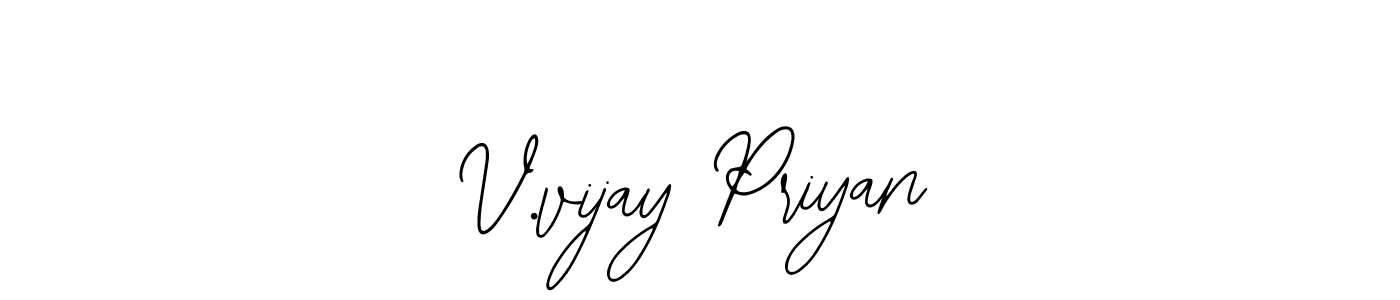 V.vijay Priyan stylish signature style. Best Handwritten Sign (Bearetta-2O07w) for my name. Handwritten Signature Collection Ideas for my name V.vijay Priyan. V.vijay Priyan signature style 12 images and pictures png