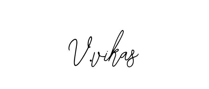 The best way (Bearetta-2O07w) to make a short signature is to pick only two or three words in your name. The name V.vikas include a total of six letters. For converting this name. V.vikas signature style 12 images and pictures png