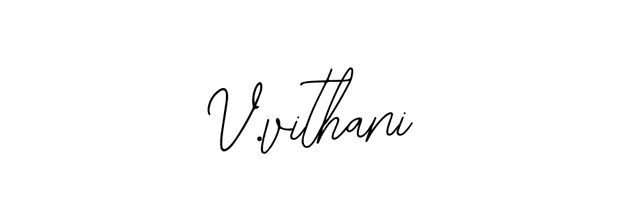 Use a signature maker to create a handwritten signature online. With this signature software, you can design (Bearetta-2O07w) your own signature for name V.vithani. V.vithani signature style 12 images and pictures png