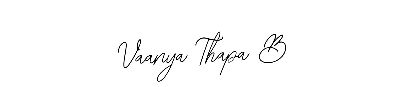 How to make Vaanya Thapa B signature? Bearetta-2O07w is a professional autograph style. Create handwritten signature for Vaanya Thapa B name. Vaanya Thapa B signature style 12 images and pictures png