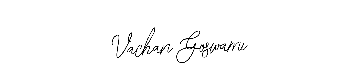 Use a signature maker to create a handwritten signature online. With this signature software, you can design (Bearetta-2O07w) your own signature for name Vachan Goswami. Vachan Goswami signature style 12 images and pictures png