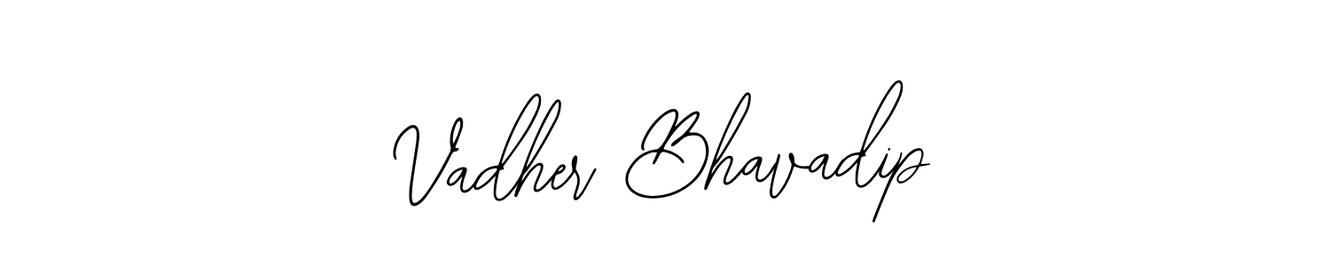 Use a signature maker to create a handwritten signature online. With this signature software, you can design (Bearetta-2O07w) your own signature for name Vadher Bhavadip. Vadher Bhavadip signature style 12 images and pictures png