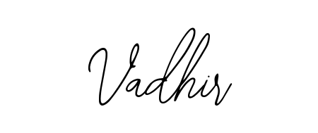 Discover the perfect balance of readability and style for Vadhir with Bearetta-2O07w font. Create your dream signature today. Vadhir signature style 12 images and pictures png