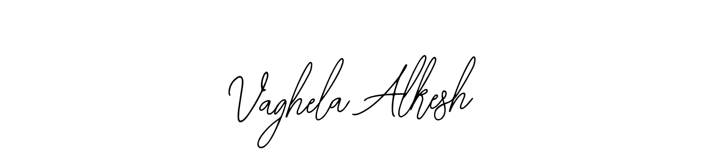 How to make Vaghela Alkesh signature? Bearetta-2O07w is a professional autograph style. Create handwritten signature for Vaghela Alkesh name. Vaghela Alkesh signature style 12 images and pictures png
