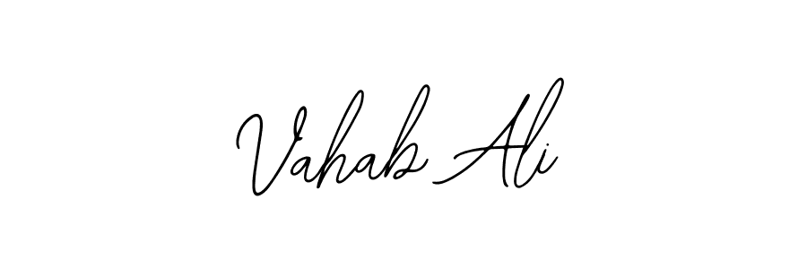 You should practise on your own different ways (Bearetta-2O07w) to write your name (Vahab Ali) in signature. don't let someone else do it for you. Vahab Ali signature style 12 images and pictures png