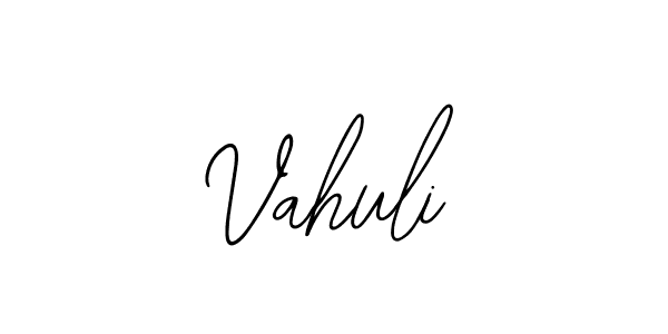 How to make Vahuli name signature. Use Bearetta-2O07w style for creating short signs online. This is the latest handwritten sign. Vahuli signature style 12 images and pictures png