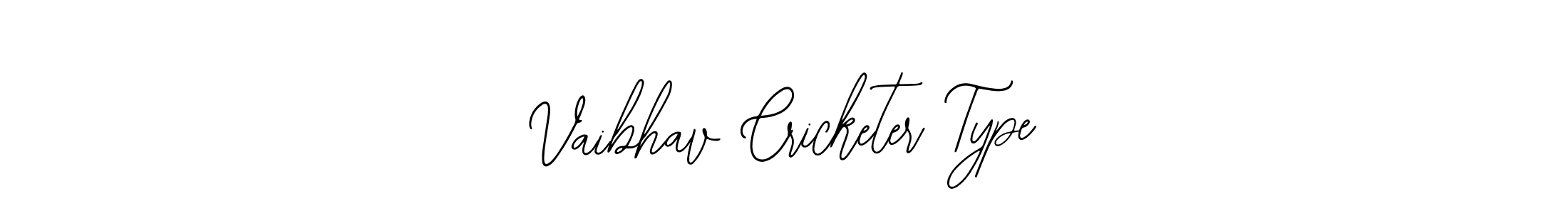 The best way (Bearetta-2O07w) to make a short signature is to pick only two or three words in your name. The name Vaibhav Cricketer Type include a total of six letters. For converting this name. Vaibhav Cricketer Type signature style 12 images and pictures png