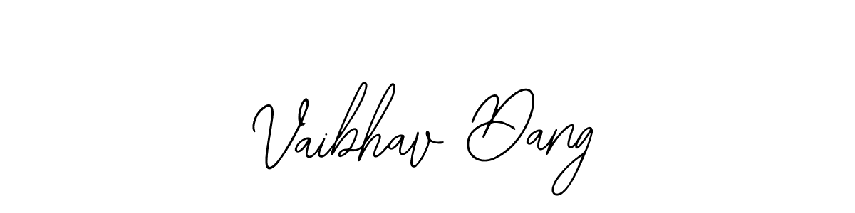 Use a signature maker to create a handwritten signature online. With this signature software, you can design (Bearetta-2O07w) your own signature for name Vaibhav Dang. Vaibhav Dang signature style 12 images and pictures png